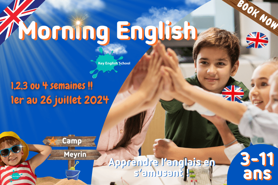 Apprendre l'anglais en s'amusant les matins de juillet 2024 entre 3 et 11 ans à Genève